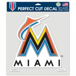 Miami Marlins #9 MLB Team Logo 1 Color Vinyl Decal Sticker Car Window Wall