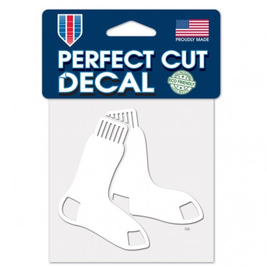 Boston Red Sox Logo - 4x4 White Die Cut Decal