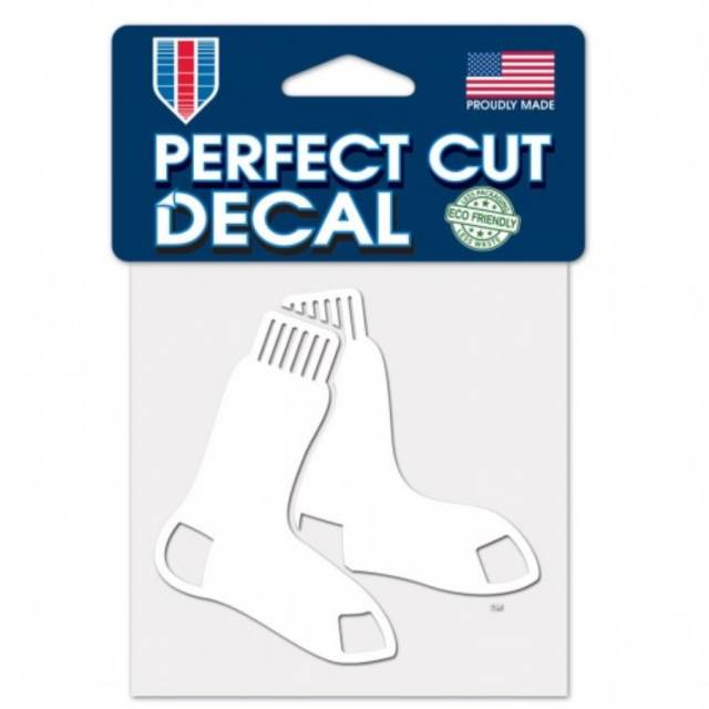 Boston Red Sox Logo - 4x4 White Die Cut Decal