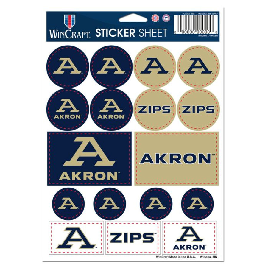 University Of Akron Zips 2022 Logo - 5x7 Sticker Sheet at Sticker Shoppe