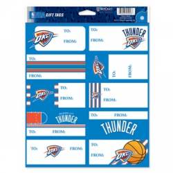Oklahoma City Thunder - Sheet of 10 Gift Tag Labels
