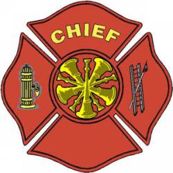 Fire Chief Maltese Cross - Decal