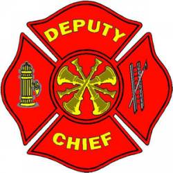 Deputy Fire Chief Maltese Cross - Decal