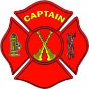 Fire Captain Maltese Cross - Decal
