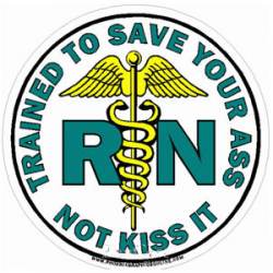 RN Save Your Ass - Teal Decal