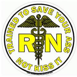 RN Save Your Ass - Yellow Decal