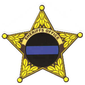 We Support The Blue Line Reflective Sheriff's Star Decal Sticker 