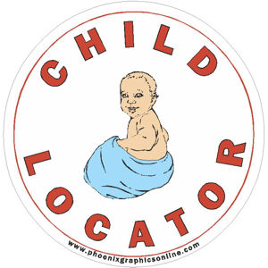 Child Locator Boy - Vinyl Sticker