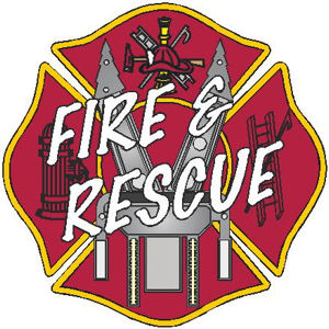 Jaws Fire & Rescue Maltese Cross - Decal