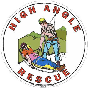 High Angle Rescue Patient Vinyl Sticker at Sticker Shoppe