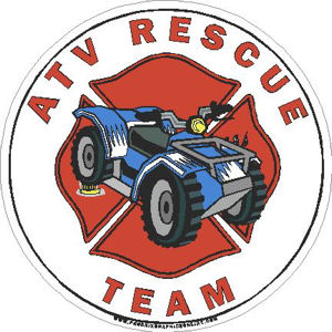 Blue ATV Rescue Team - Decal