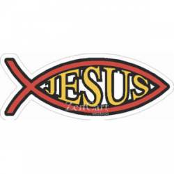 Ichthys Religious Fish Jesus Vinyl Sticker