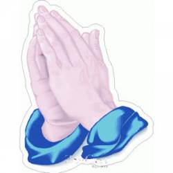 Religious Praying Hands Vinyl Sticker