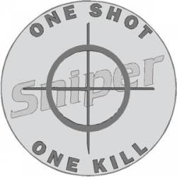 Sniper One Shot One Kill - Vinyl Sticker
