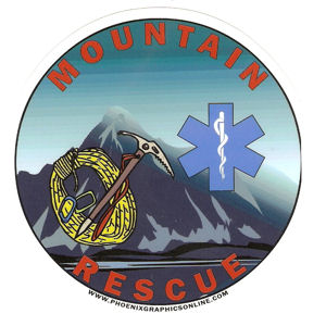 Mount Rescue Wall Sticker Mountain Rescue Vinyl Sticker at Sticker Shoppe