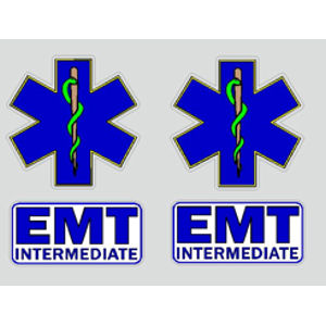 EMT-I Star Of Life - Helmet Decal Pair