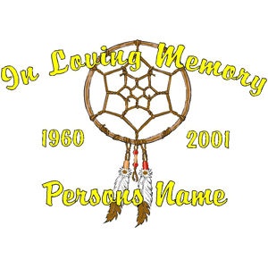 Custom In Loving Memory Dreamcatcher - Vinyl Sticker