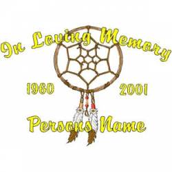 Custom In Loving Memory Dreamcatcher - Vinyl Sticker