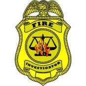Fire Investigator Badge Vinyl Sticker