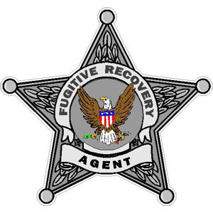 5 Point Star Badge Fugitive Recovery Agent - Decal