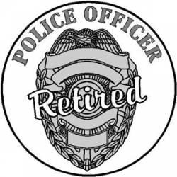 Police Officer Retired - Decal