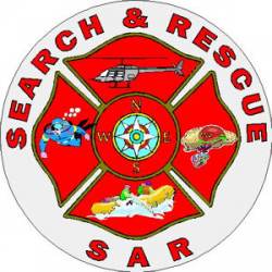 Search & Rescue Maltese Cross - Decal