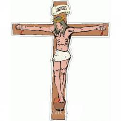 Jesus On Cross Vinyl Sticker