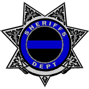 7 Point Star Badge Blue Line Deputy Sheriff - Decal