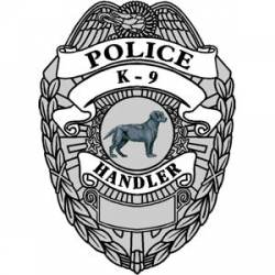 K-9 Handler Lab Police Badge - Decal
