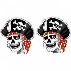Pirate Skull - Helmet Decal Pair