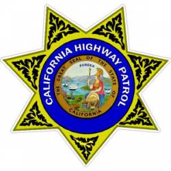 R57/3 2 x California Highway Patrol Star Sticker US polize Star Police