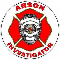 Round Arson Investigator - Decal
