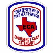 Texas ECA Emergency Care Attendant - Vinyl Sticker