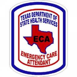 Texas ECA Emergency Care Attendant - Vinyl Sticker
