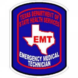 Texas EMT Emergency Medical Technician - Vinyl Sticker