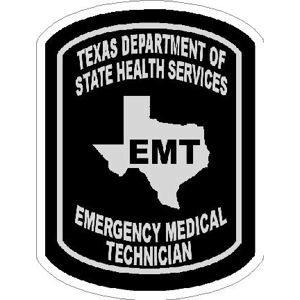 EMT Decal/Sticker Round 1.75" Emergengy Medical Tech. 