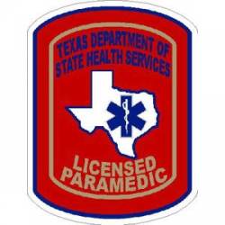 Texas Licensed Paramedic - Vinyl Sticker