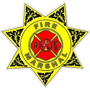 7 Point Fire Marshal Badge - Decal