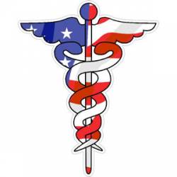 American Flag Caduceus - Decal