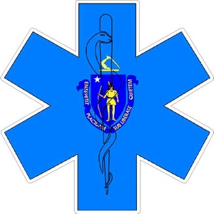 State of Massachusetts Star of Life - Decal