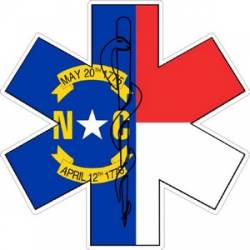 North Carolina Certified Firefighter Level 2 Small Reflective Decal Sticker 
