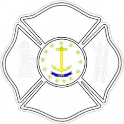 State of Rhode Island Maltese Cross - Decal