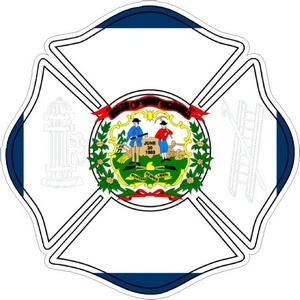 State of West Virginia Maltese Cross - Decal