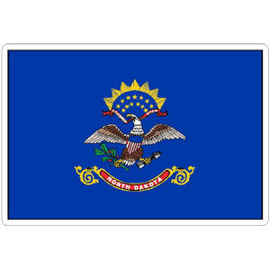 State Of North Dakota - Vinyl Flag Sticker