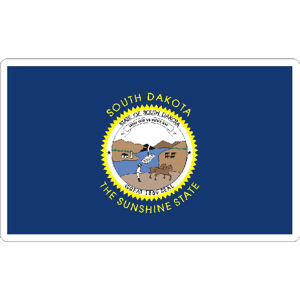 State Of South Dakota - Vinyl Flag Sticker