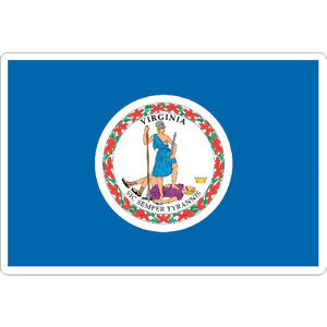 State Of Virginia - Vinyl Flag Sticker