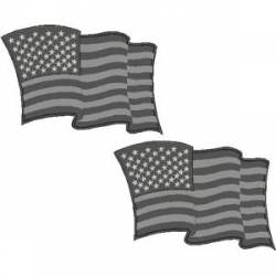 Subdued Wavy American Flag - Helmet Decal Set