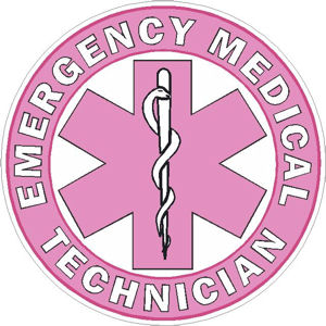 Female EMT Paramedic CPR Pink Non-Reflective Cute Decal Sticker