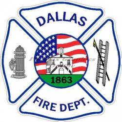 Dallas Fire Dept - Vinyl Sticker
