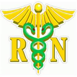 RN With Caduceus - Decal